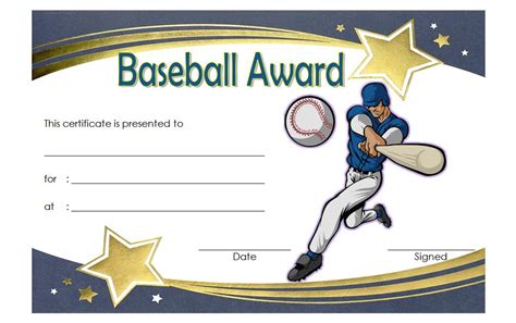 Baseball Certificate Template