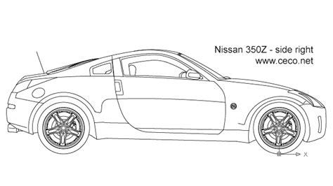 Nissan 350z Drawing Outline