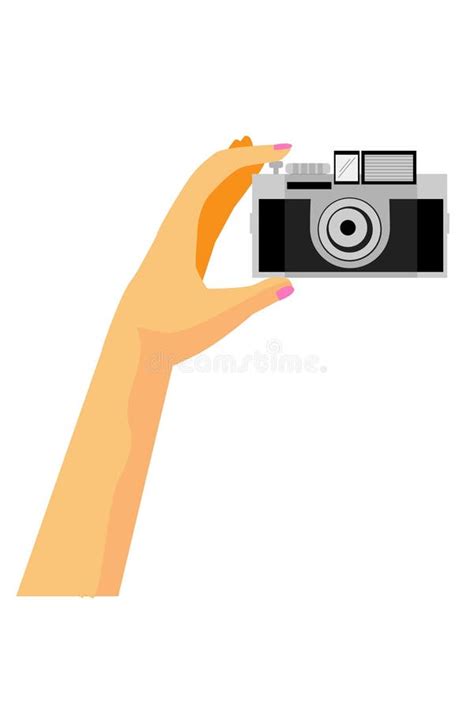 Woman Classic Camera Stock Illustrations Woman Classic Camera