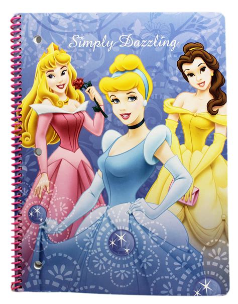 Disney Princess Simply Dazzling Kids Spiral Notebook 50 Sheets