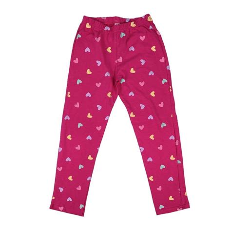 Legging George Talla 10 Con Estampado De Corazones Multicolores Con