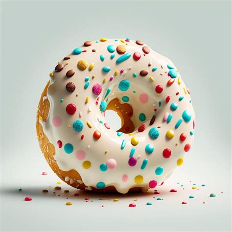 Premium Photo | Donut with sprinkles isolated