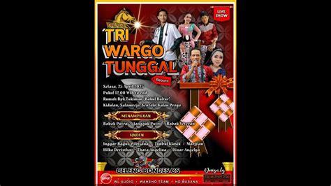 JATHILAN TRI WARGO TUNGGAL REBORN LIVE SHOW DI KIDULAN SALAMREJO 2023