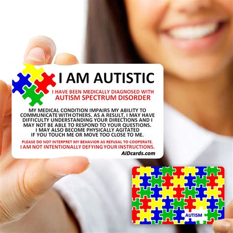 I Am Autistic Autism Awareness Card Etsy