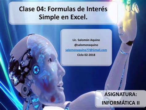 Clase 04 Formulas De Interés Simple En Excel Ppt