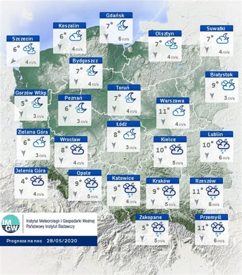 Imgw Pib Meteo Polska On Twitter W Nocy Zachmurzenie Du E Z