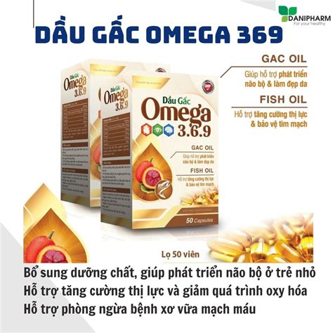 Dầu Gấc Omega 3 6 9 Danipharm Bổ Sung Vitamin Làm đẹp Da Chống Lão Hóa