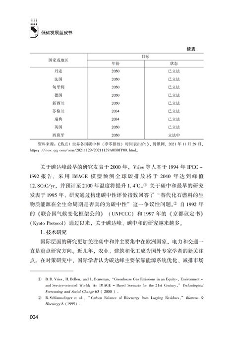 低碳发展蓝皮书：中国碳中和发展报告（2022）pdf 先导研报