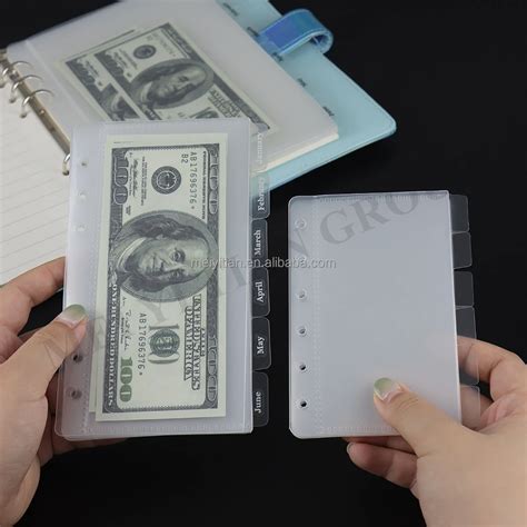 A A A Cash Envelope With Tabs Budget Sheet Pocket Folder Side