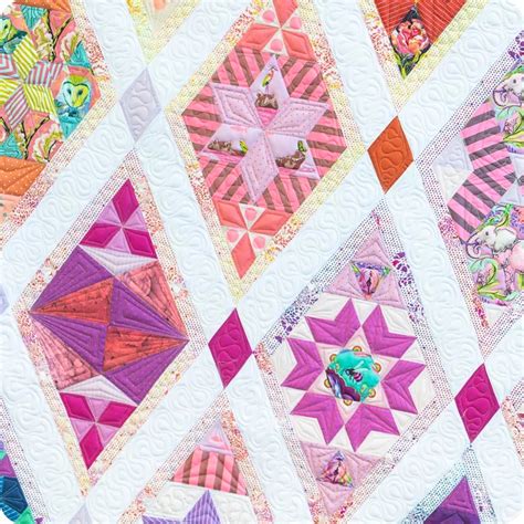 Paper Pieces Tula Pink Queen Of Diamonds Quilt Block Of The Month