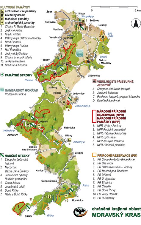 webcave estranky cz Fotoalbum Různé mapy Mapa CHKO Moravský kras