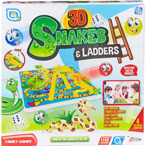 Grafix 3D Snakes Ladders BIG W