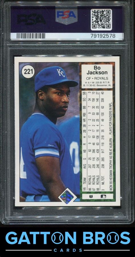 1989 Upper Deck 221 Bo Jackson PSA 9 MINT EBay