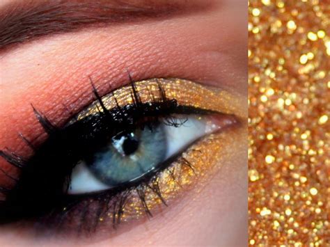 Gold Glitter Eye Makeup