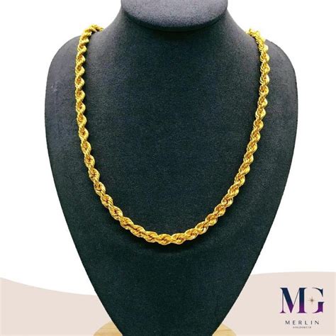 916 Gold Hollow Rope Chain 40gm Merlin Goldsmith