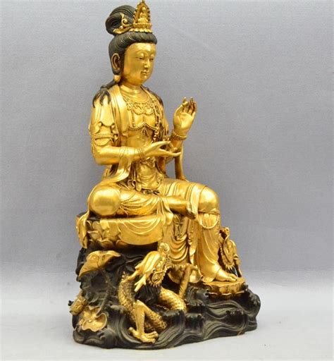 Sold Price Chinese Ming Dynasty Bronze Gold Gilt Kwan Yin Statue