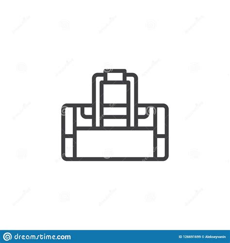 Icono Del Esquema Del Bolso Del Deporte Ilustraci N Del Vector