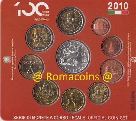 Bu Set Italy 2010 With 5 Euro Silver Coin Numismatica Romacoins