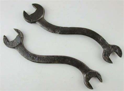 Lot Of 2 S Shaped Open End Wrenches Vintage Tools 1116 58 34