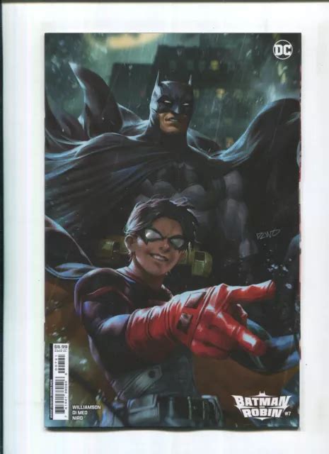 BATMAN ET ROBIN 7 COUVERTURE VARIANTE CARTON À MÂCHER DERRICK DC