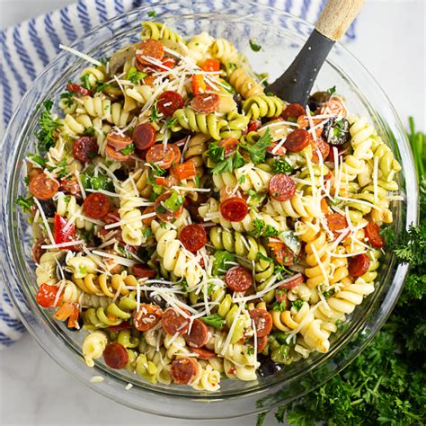 Pizza Pasta Salad Recipe The Gracious Wife