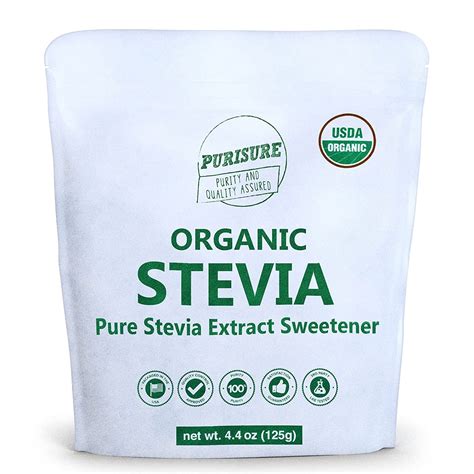 Purisure Organic Stevia Powder 125g Zero Calorie Natural Sugar