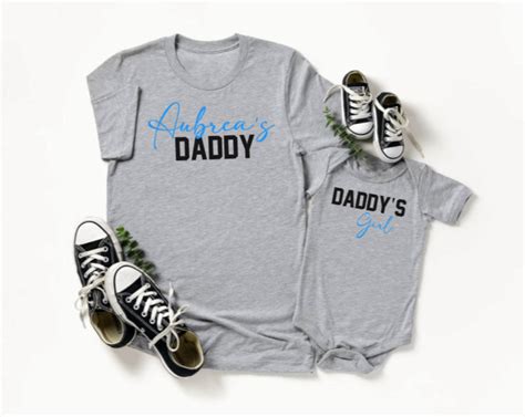 Personalized Father Daughter Shirts Daddys Girl Matching Etsy