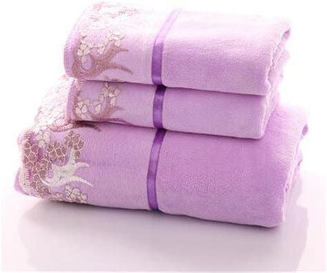 YIH Bath Towels Purple 3 Piece Luxury Plush Premium Bath Sheet Hair