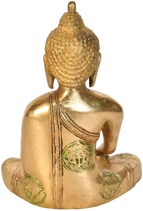 7 Tibetan Buddhist Lord Buddha In Earth Touching Gesture In Brass