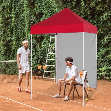 EAGLE PEAK Straight Leg Portable Outdoor Canopy Tent with One Removable