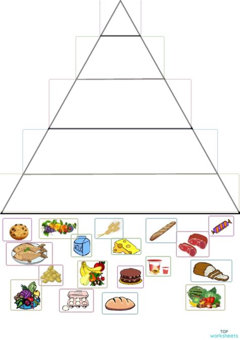 Healthy Eating Pyramid Interactive Worksheet Topworksheets Worksheets Library