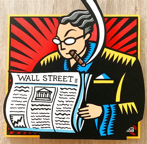 Wall Street Man Pop Out 2006 Acrylic On Wood By Burton Morris For Sale On Art Brokerage