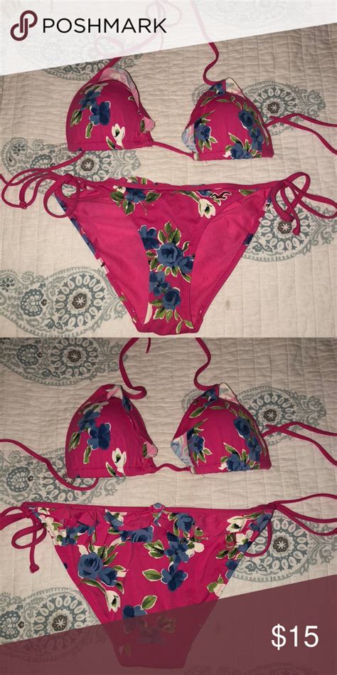 Hollister Pink Flower Bikini Flower Bikini Bikinis Pink Flowers