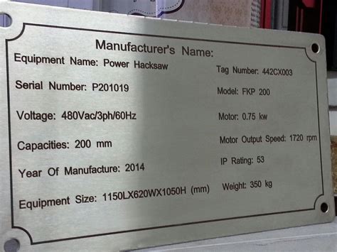 Stainless Steel Plate Engraving MASUTAI