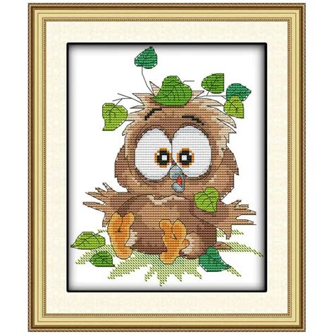 Baby owl Patterns Counted Cross Stitch 11CT 14CT Cross Stitch Set ...