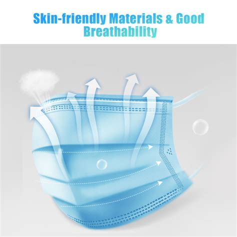 50 Pieces Thick Disposable 3 Layer Breathable Face Mask Costway