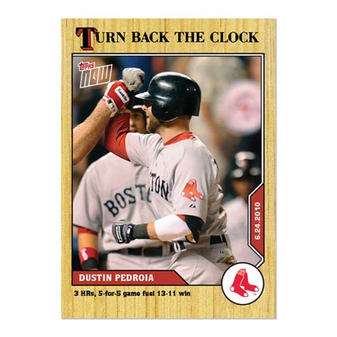 Dustin Pedroia MLB TOPPS NOW Turn Back The Clock Card 86 Print