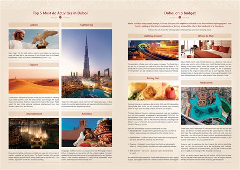 Dubai Tourism Travel Brochure Behance