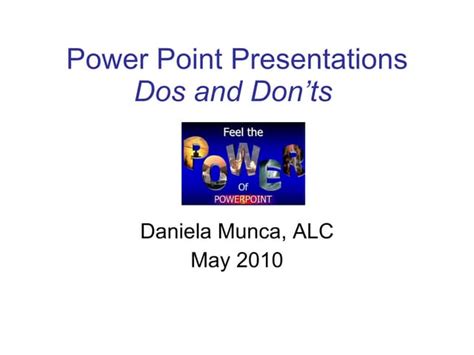 Power Point Presentations Dos And Donts Ppt