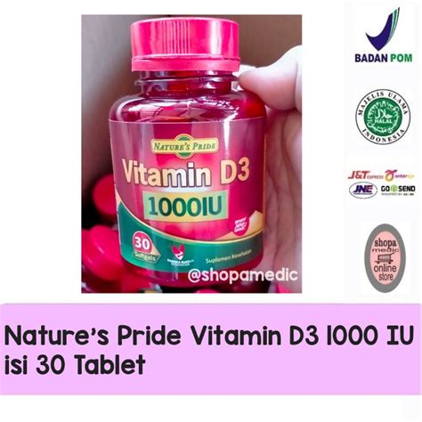 Jual Nature S Pride Vitamin D3 1000 IU Isi 30 Kapsul Shopee Indonesia