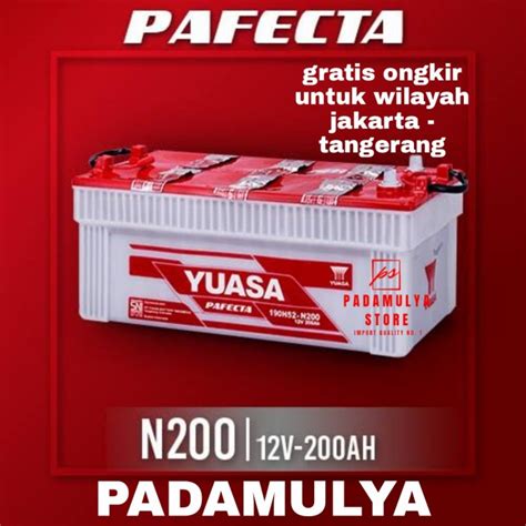 Jual Aki Basah N200 Yuasa Pafecta 12V 200Ah 190H52 Battery Kapal Genset