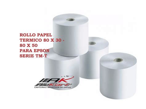 ROLLO PAPEL TERMICO 80 X 50 Impresoras Alekart