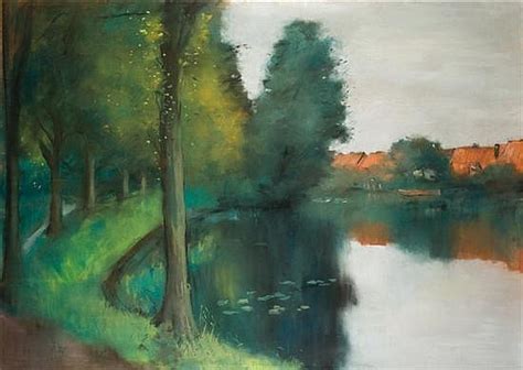 Lot Lesser Ury 1861 1931 German Hollandisches Dorf 1912 Pastel