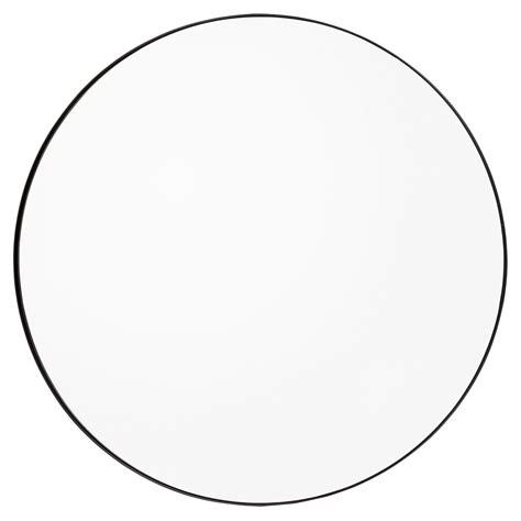 Miroir Mural Circum Clear Et Bord Noir Large Rond Diam 110 Cm Couleur