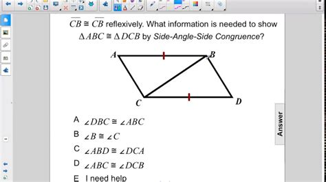 Geometry Congruent Tri Proving Congruence Sas Q17 Youtube