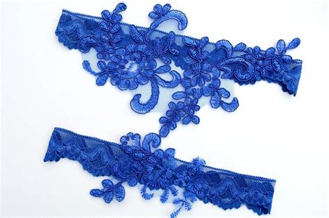 Wedding Garter Blue Bridal Garter Blue Royal Blue Garter Wedding