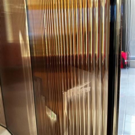 Clear Bronze Reeded Glass Film 13mm Footprint Creative