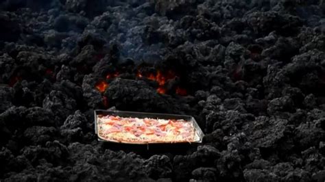 Viral Video Man Cooks Pizza On A Active Volcano Watch