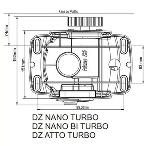 Motor Portão Rossi DZ Atto Turbo 350Kg Automático Eletrônico Abertura