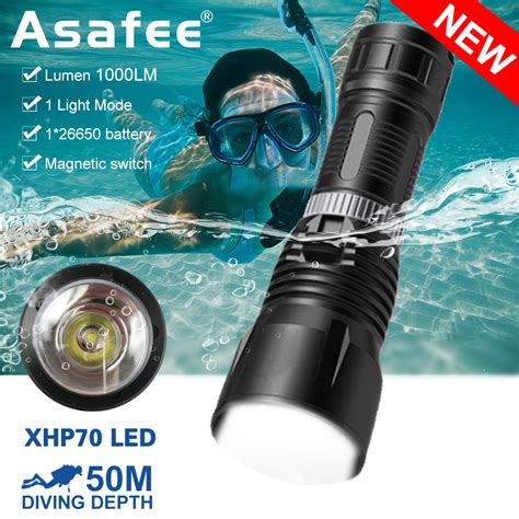 Asafee P Diving Flashlight Lm Underwater Meter Battery